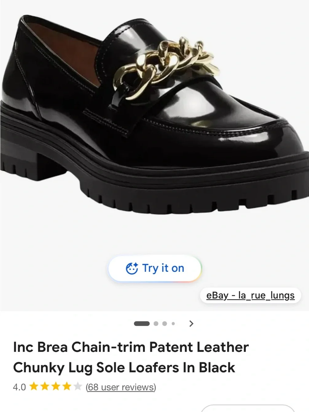 INC Brea Gold chain loafer